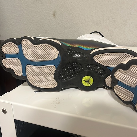 Air Jordan 13s “Barons”. No box. Mens size 13. Teal Holographic - Picture 3 of 4